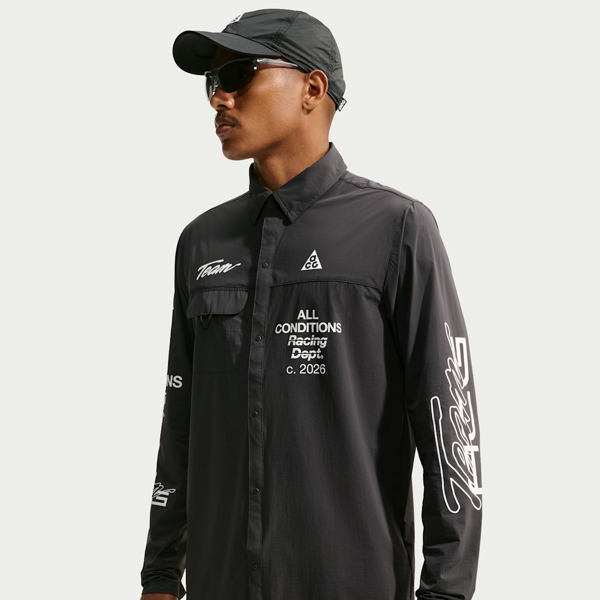 ACG "Aireez" Men's UV-Reisitant Button-Up Long-Sleeve Graphic Top