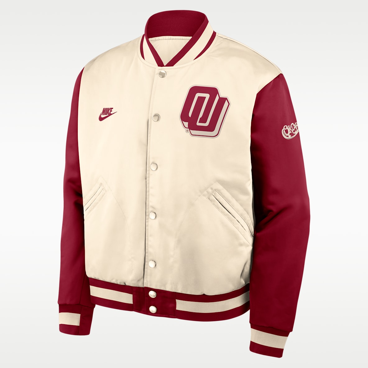Oklahoma Legacy Men's Nike College Full-Snap Bomber Jacket