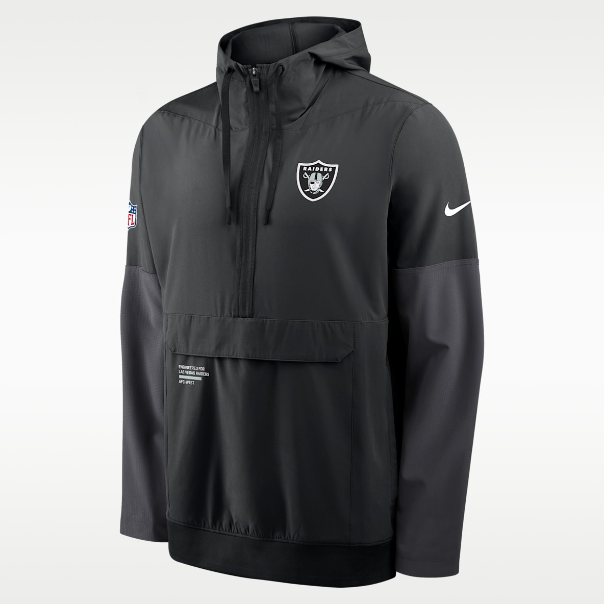 Las Vegas Raiders Well Rounded Anorak Men's Nike NFL 1/2-Zip Hooded Jacket