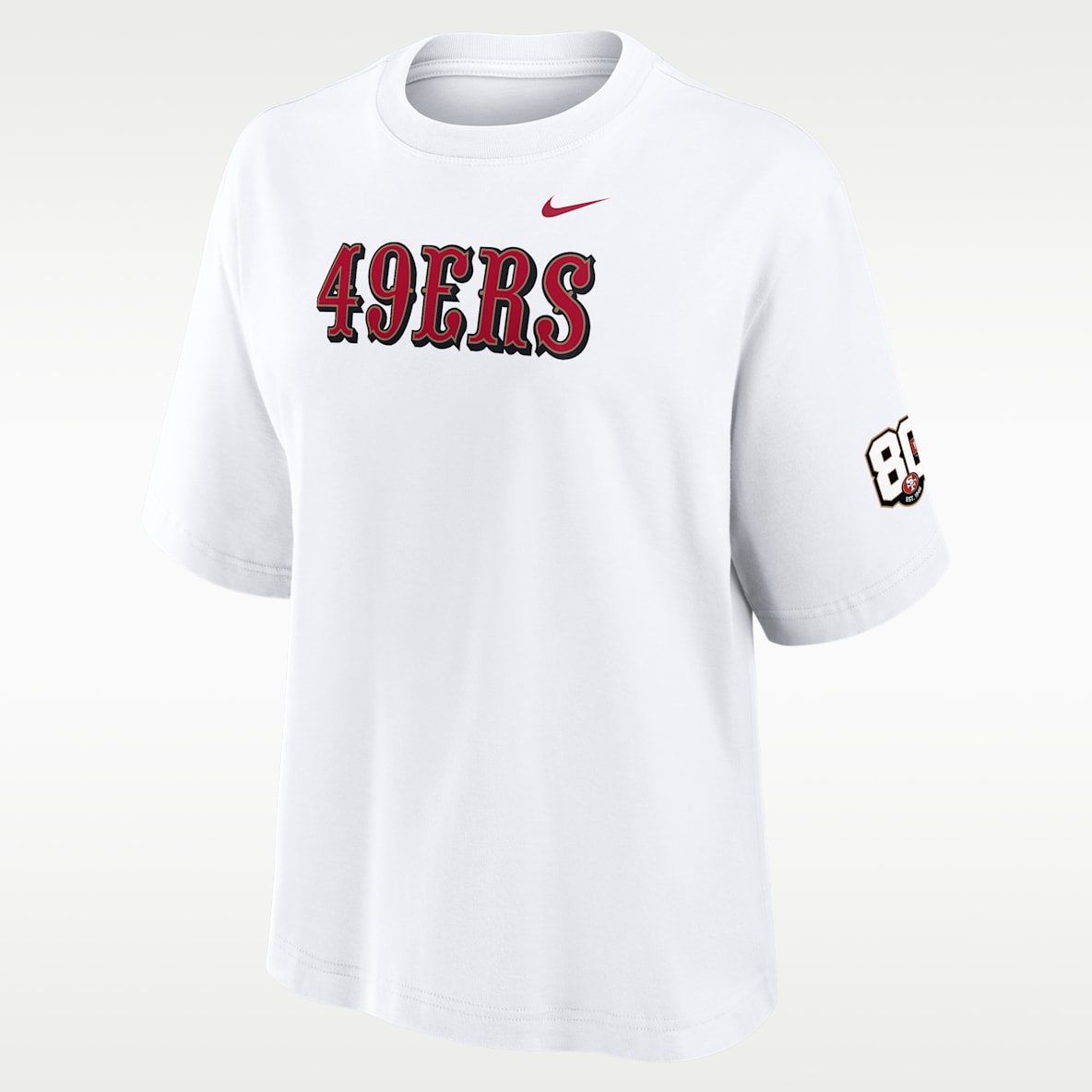 San Francisco 49ers 80th Anniversary Boxy Women's Nike NFL T-Shirt