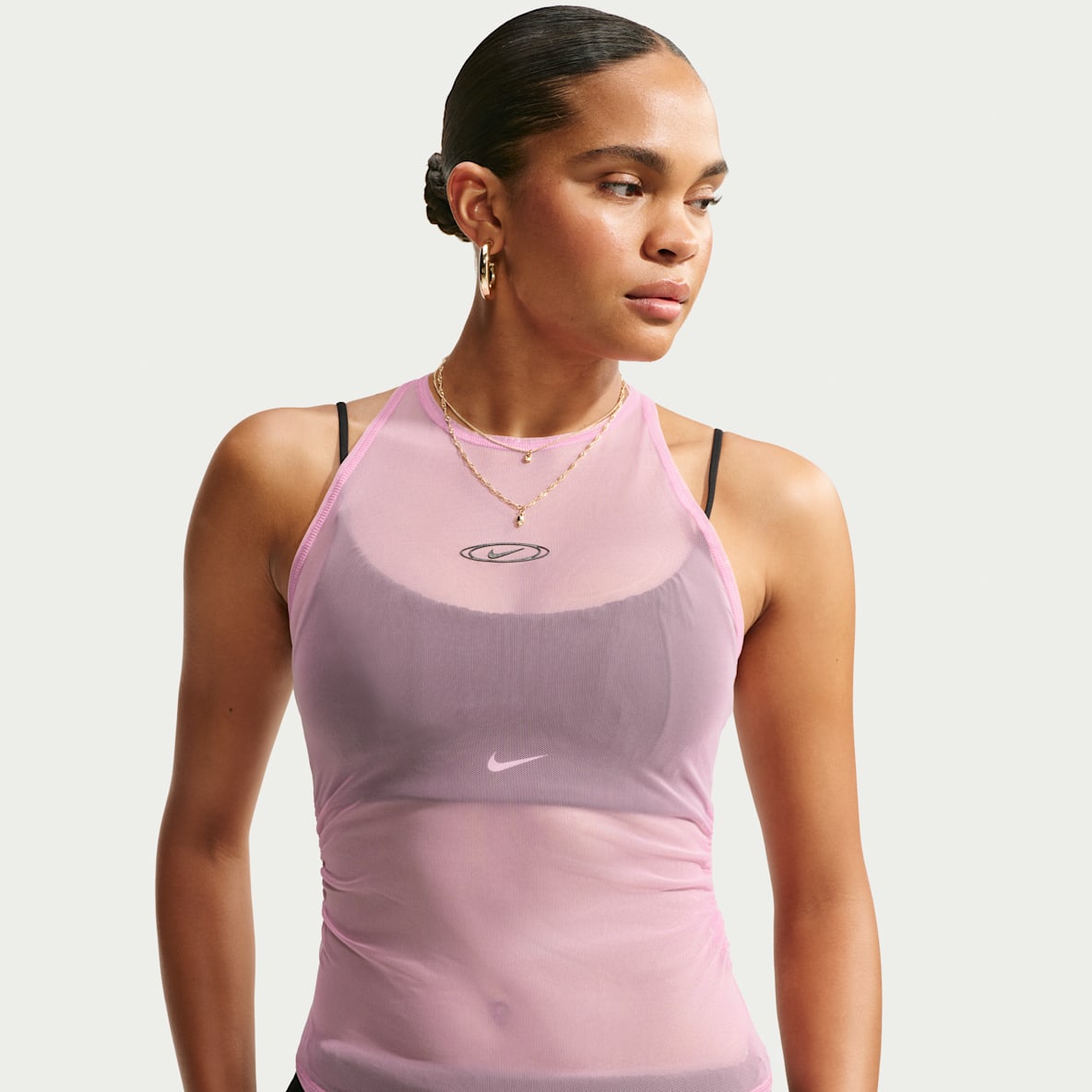 Nike Sportswear Camiseta de tirantes transparente ajustada para mujer