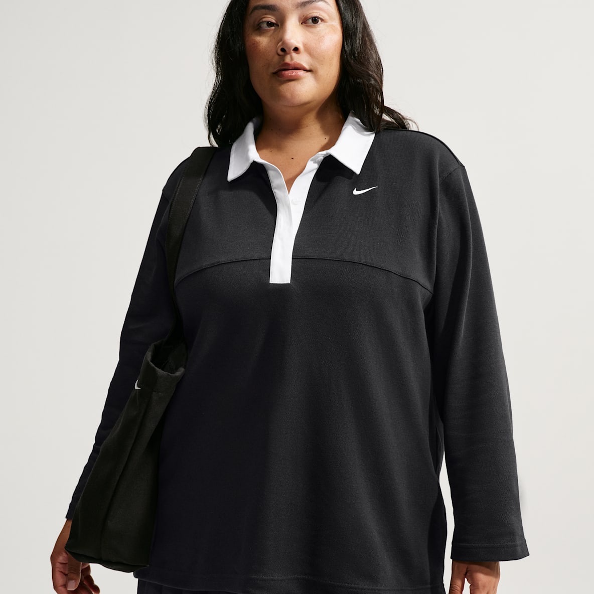 Nike Sportswear Women's Oversized Long-Sleeve Polo (Plus Size)