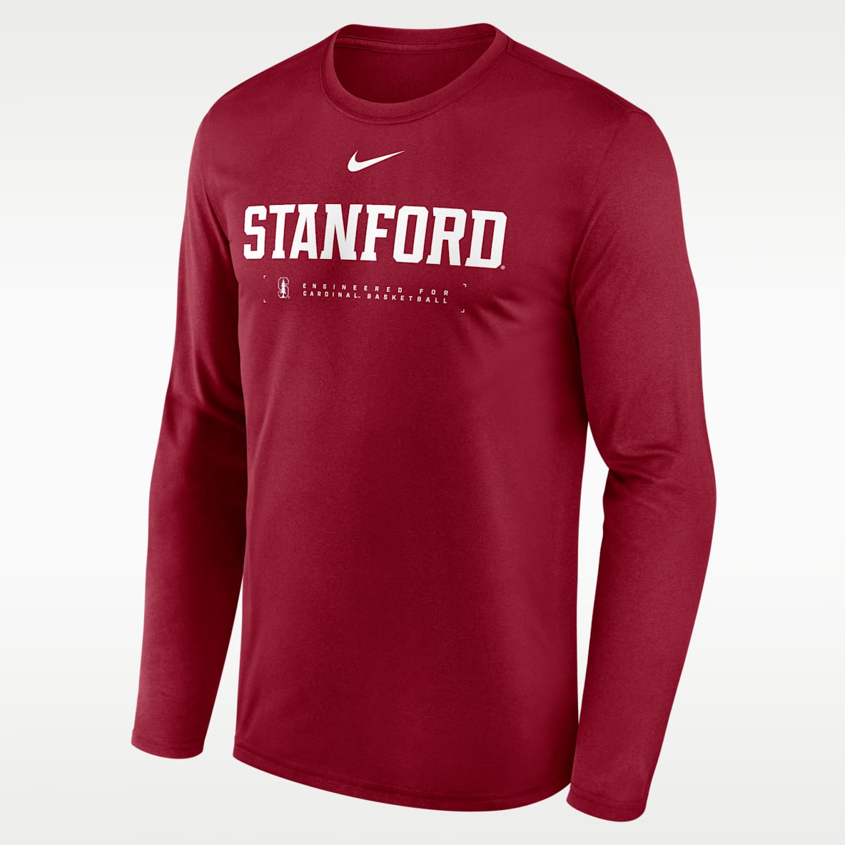 Stanford Courtside Basketball Shootaround Legend Men's Nike Dri-FIT College Long-Sleeve T-Shirt