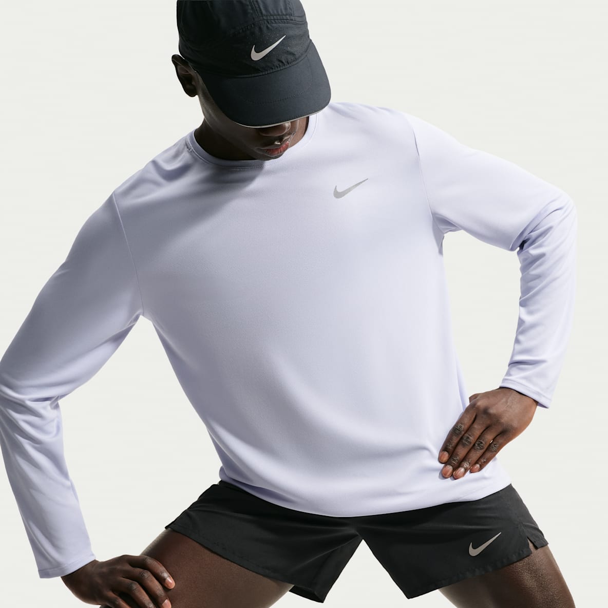 Nike Miler Playera de correr de manga larga Dri-FIT para hombre