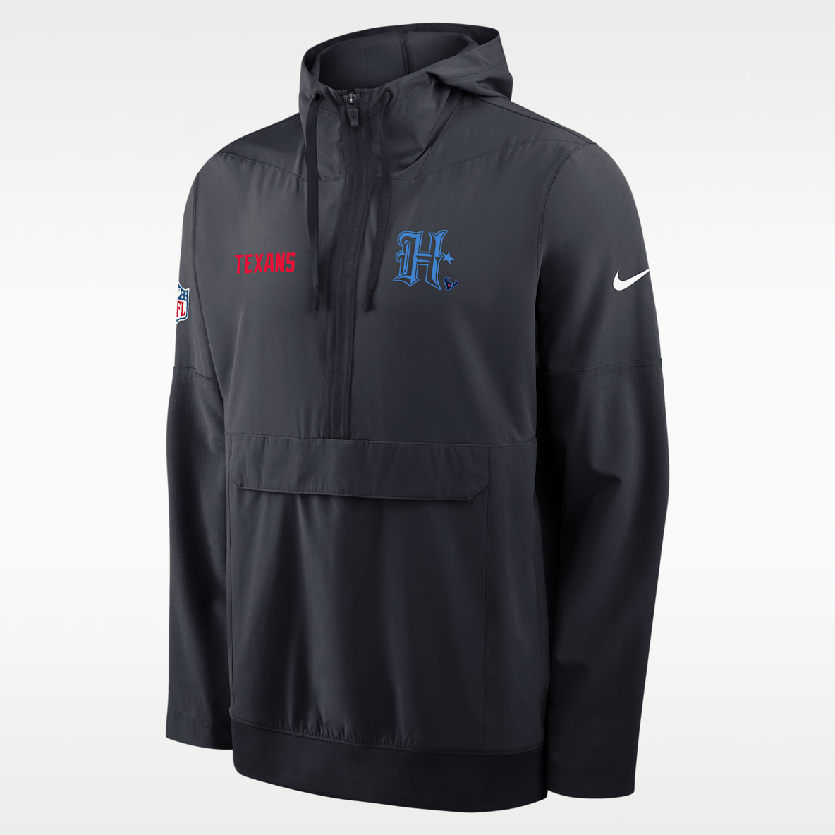 Houston Texans Alt Option Route Anorak Men's Nike NFL 1/2-Zip Hooded Jacket