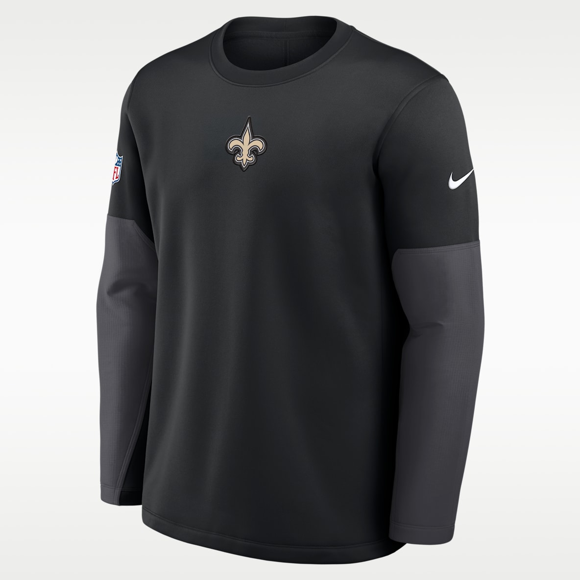 New Orleans Saints Scripted To Win Sideline Coach Men's Nike Therma-FIT NFL Long-Sleeve T-Shirt