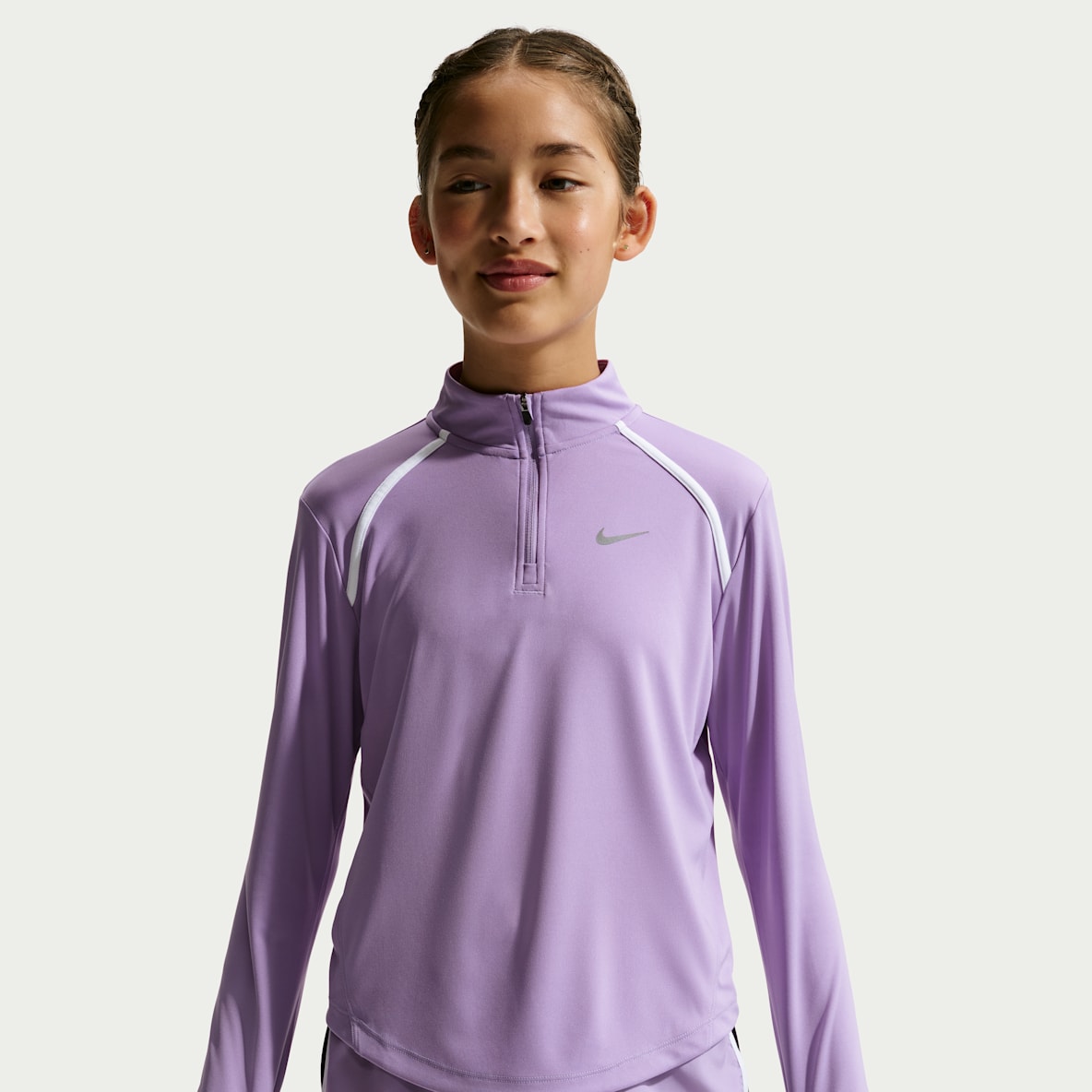 Nike Tempo Haut à manches longues et demi-zip Dri-FIT pour pré-ado (fille)