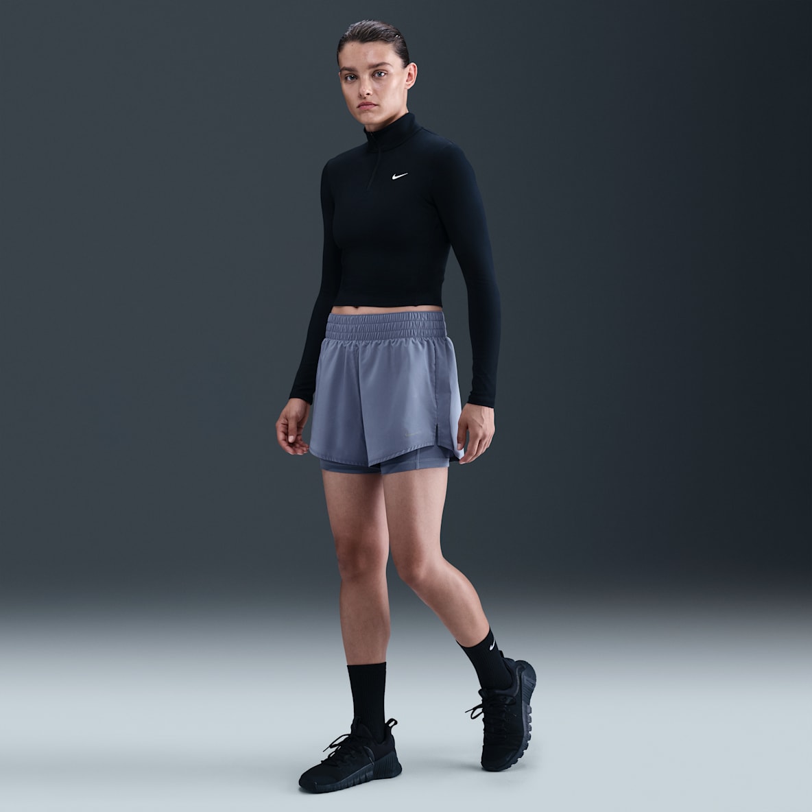 Nike One Women's Dri-FIT High-Waisted 3" 2-in-1 Shorts