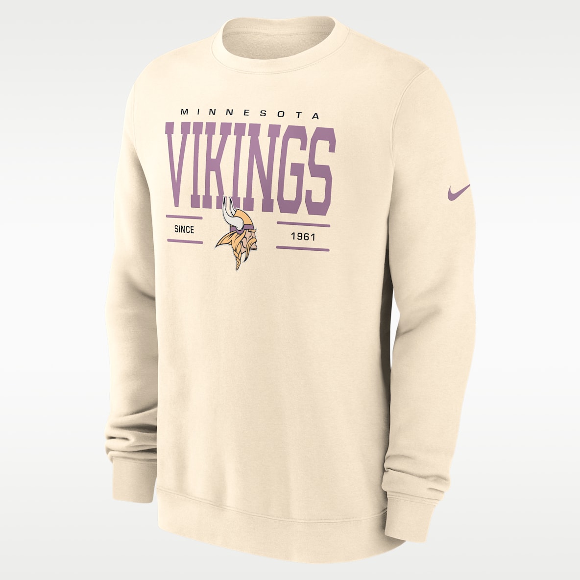 Minnesota Vikings Club Sudadera de cuello redondo sin cierre Nike de la NFL para hombre
