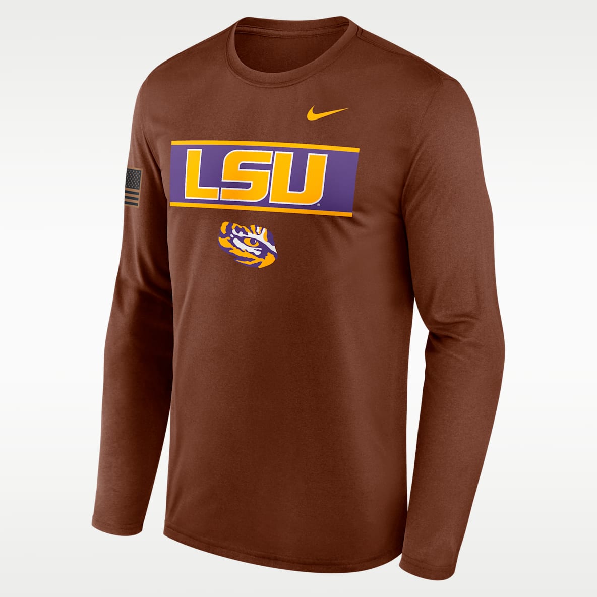 LSU 2026 Military Appreciation Legend Playera de manga larga universitaria Nike Dri-FIT para hombre