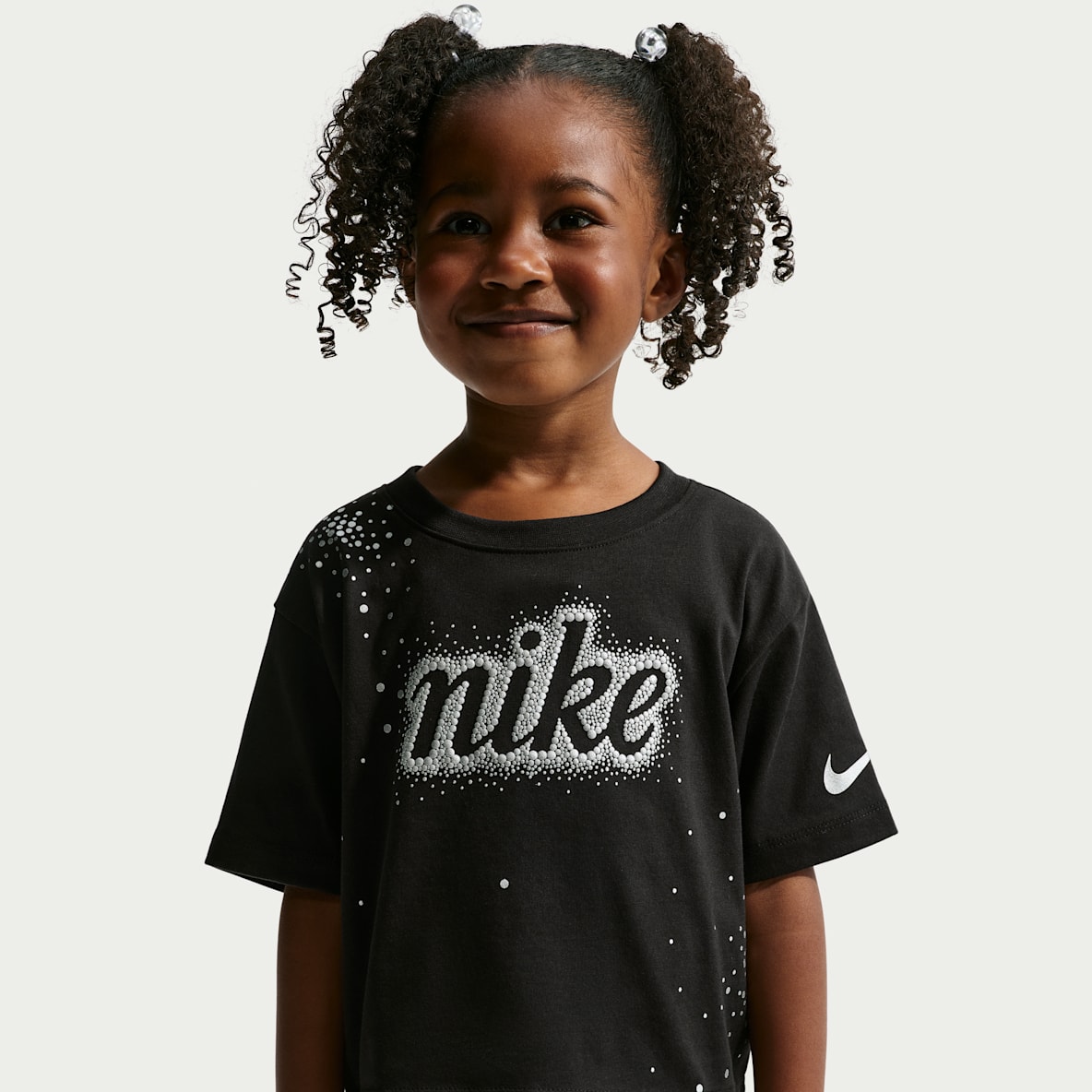 Nike Little Kids' Swoosh Sparkle Boxy T-Shirt