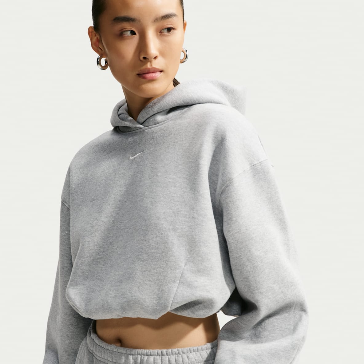 Nike Studio Fleece Medium Weight Women's Oversized Cropped Hoodie