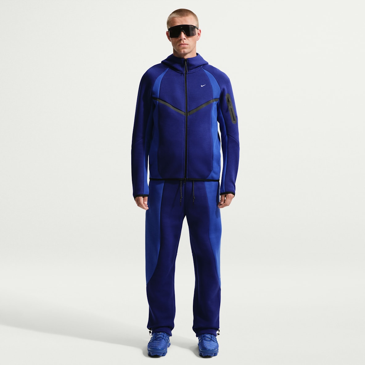 Nike Tech Men's Colour-Block Open-Hem Fleece Trousers