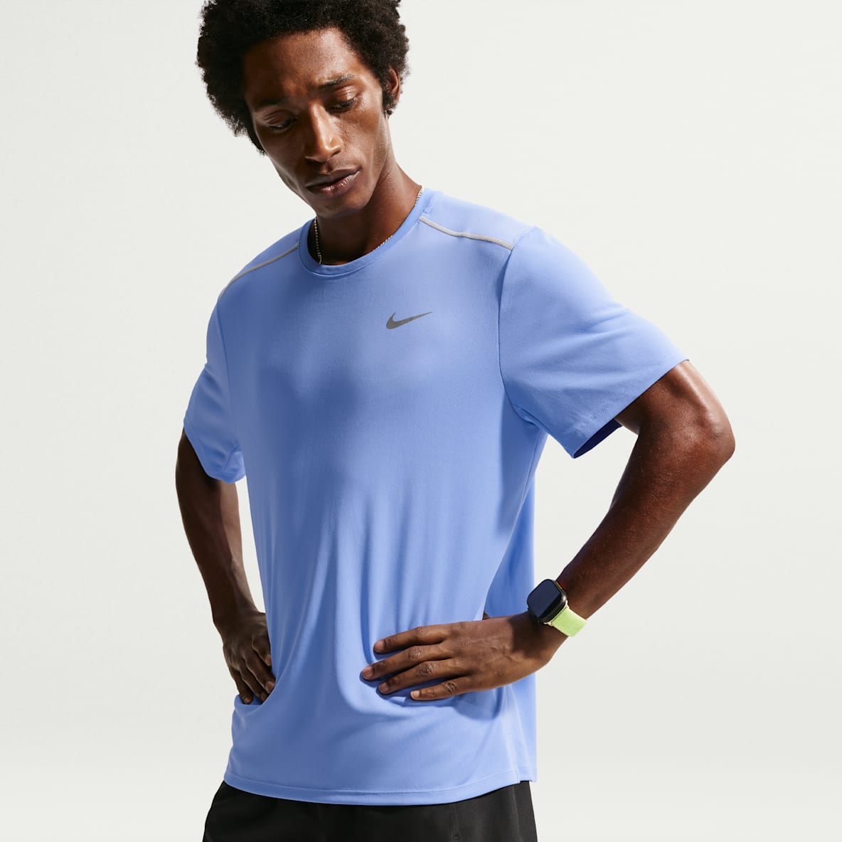 Nike Miler Playera de correr de manga corta Dri-FIT con protección contra los rayos UV para hombre