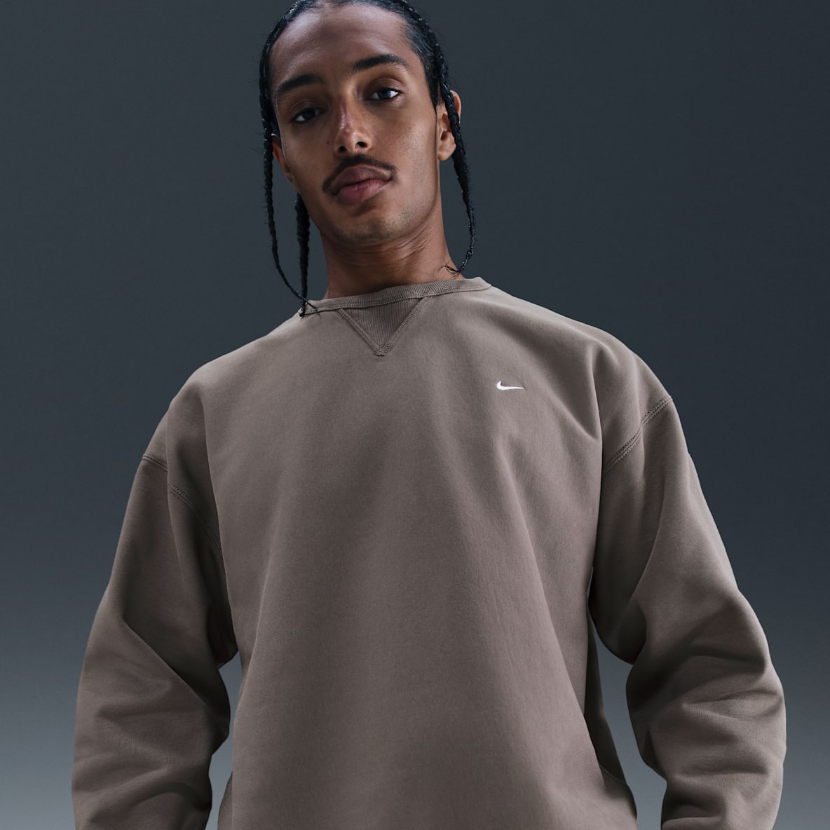 Nike Solo Swoosh Sudadera de cuello redondo de tejido Fleece para hombre