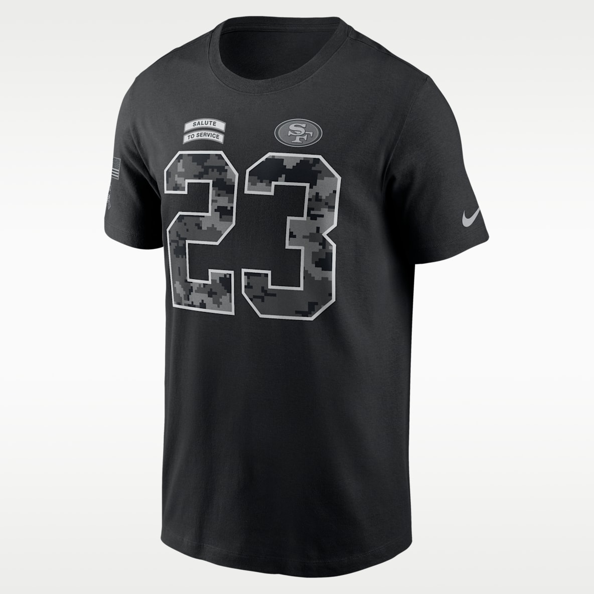 Christian McCaffrey San Francisco 49ers Salute to Service Men's Nike NFL T-Shirt