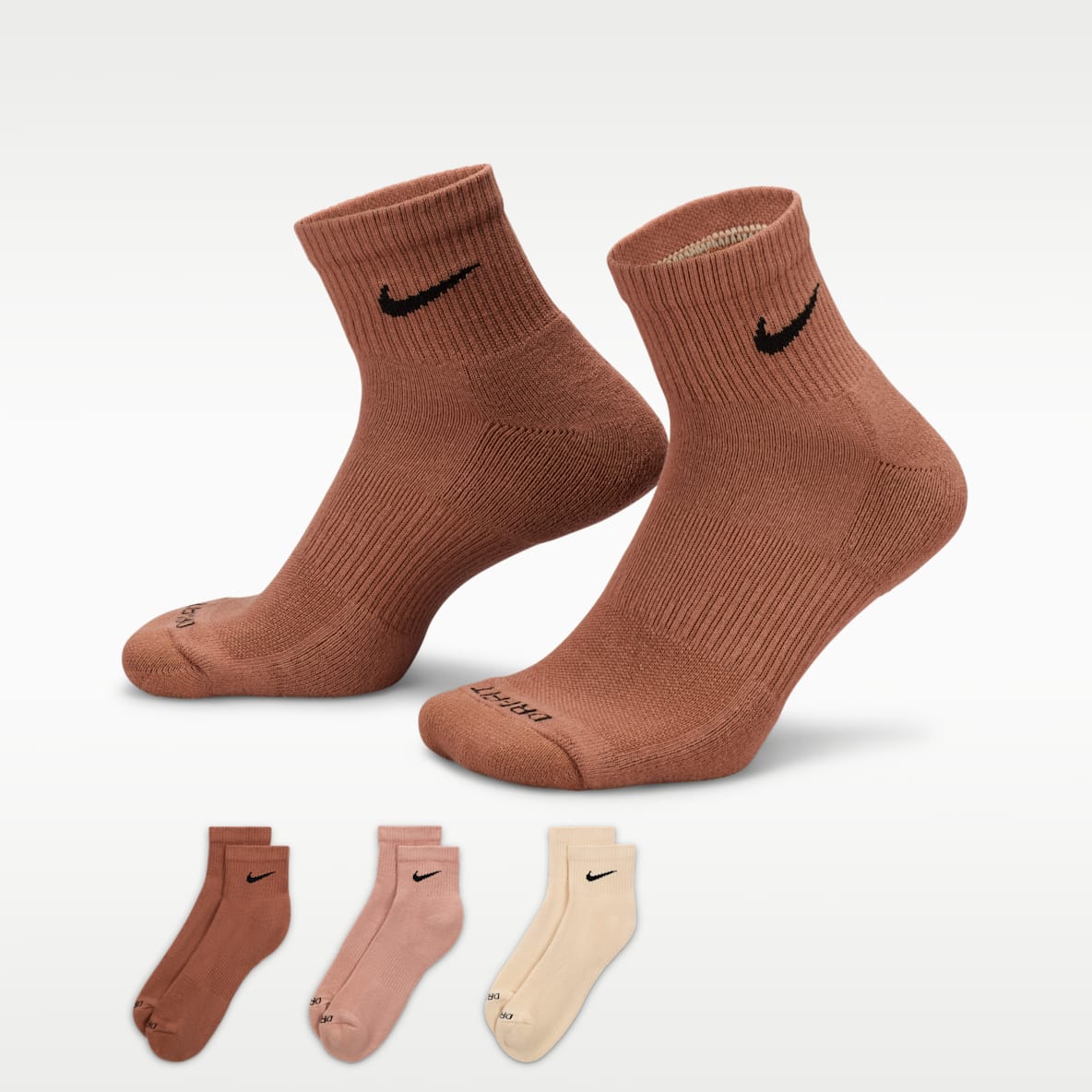Nike Everyday Plus Cushioned Κάλτσες προπόνησης μέχρι τον αστράγαλο (3 ζευγάρια)