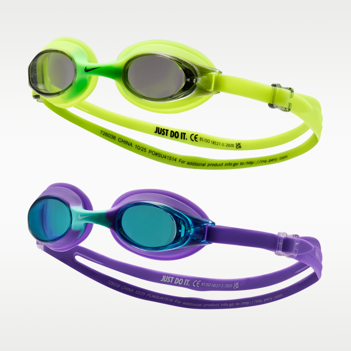 Natación Nik Lil 'Swoosh Goggles para niños (paquete de 2)