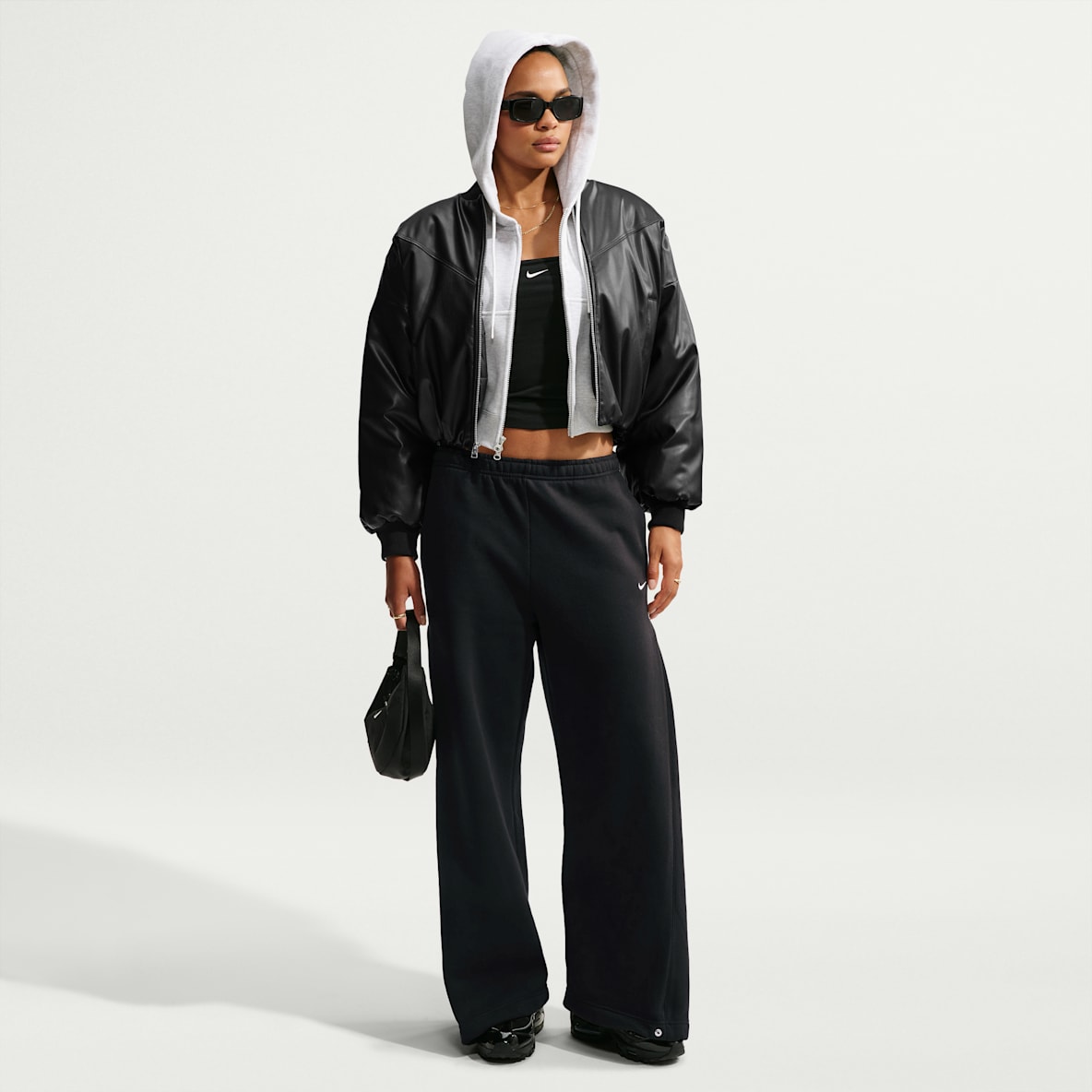 Nike Studio Fleece Medium Weight Women's Loose Pleated Snap Pants