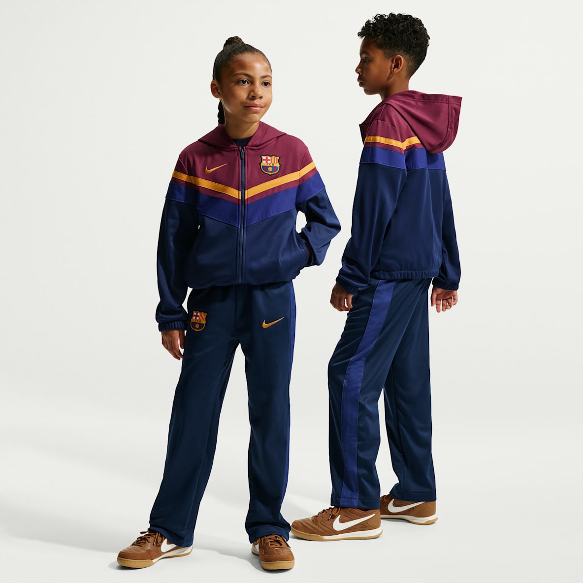 F.C. Barcelona Home Older Kids' Nike Dri-FIT Football Hooded Tracksuit