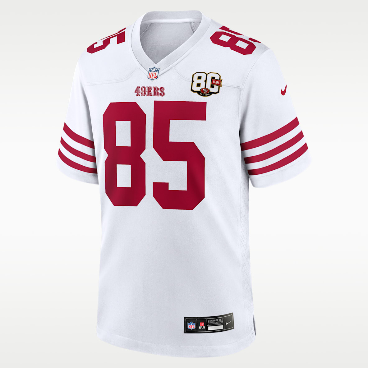 George Kittle San Francisco 49ers 80th Anniversary Jersey Nike de la NFL Game para hombre