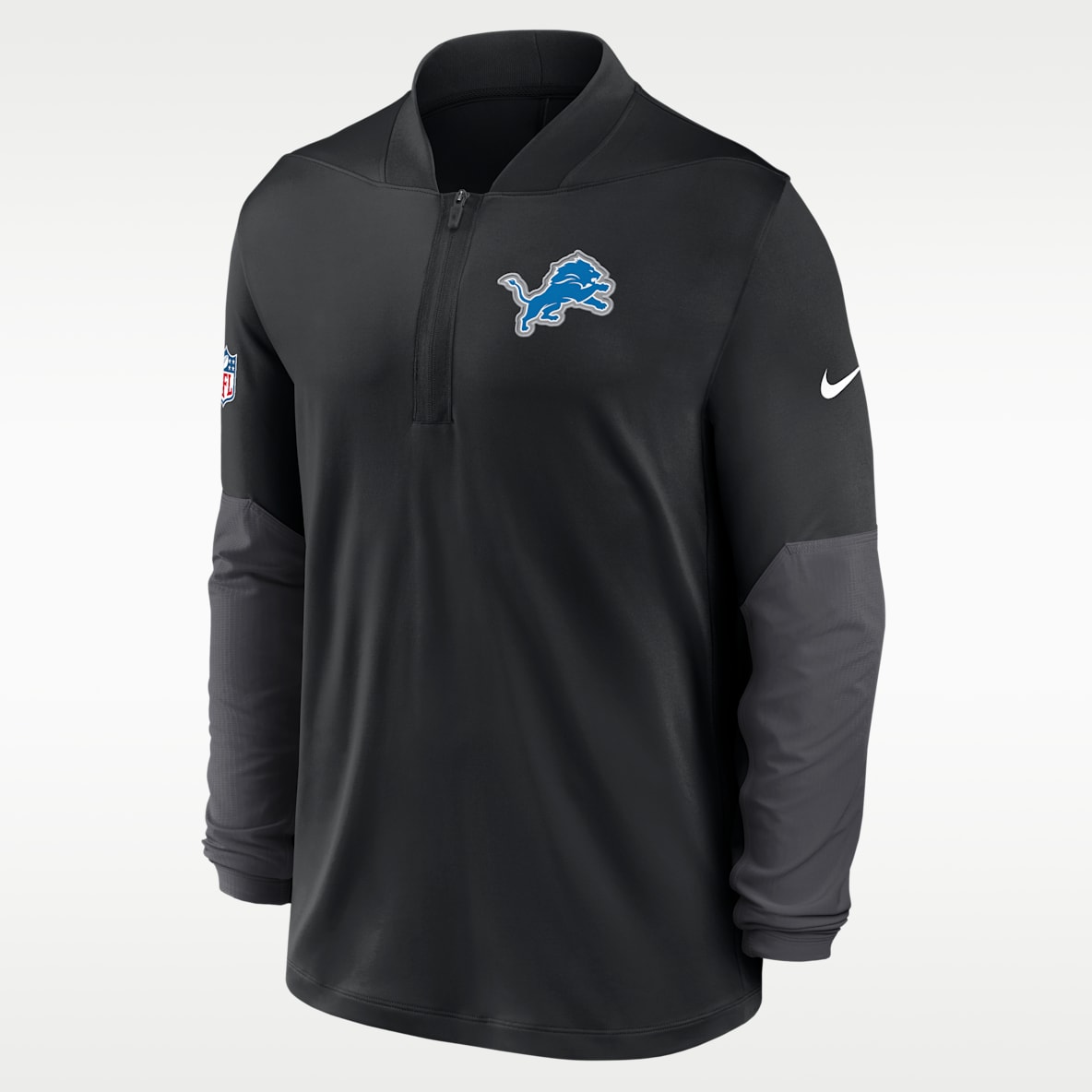 Detroit Lions Feel The Pressure Men's Nike Dri-FIT NFL 1/2-Zip Top