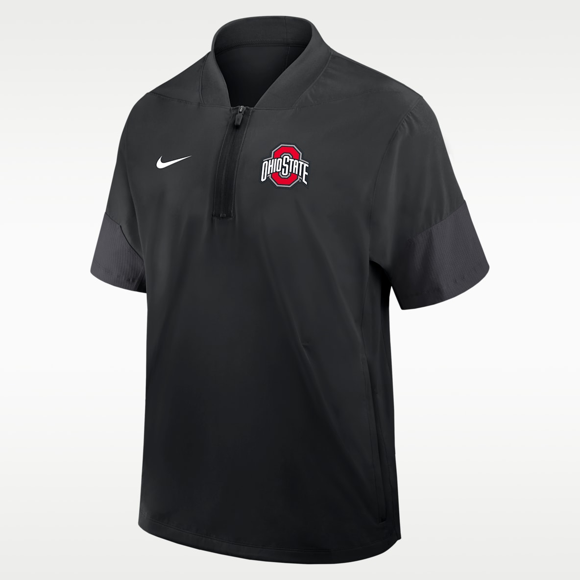 Ohio State Sideline Coach Men's Nike College 1/2-Zip Short-Sleeve Jacket