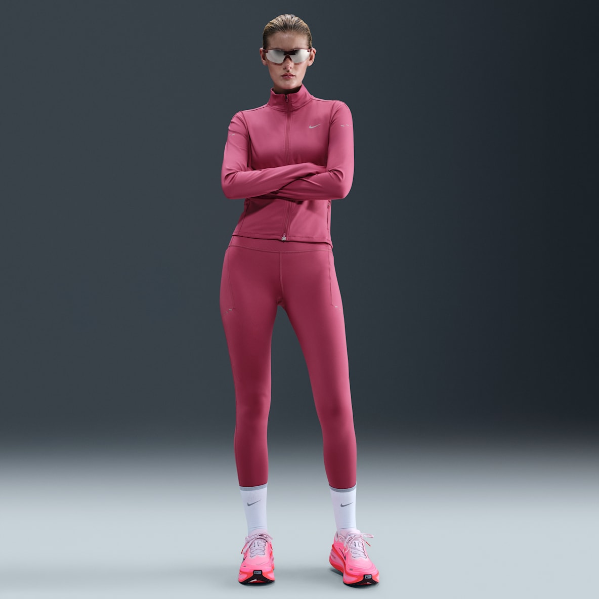 Nike Swift Leggings de correr de tiro alto de 7/8 con bolsillos para mujer