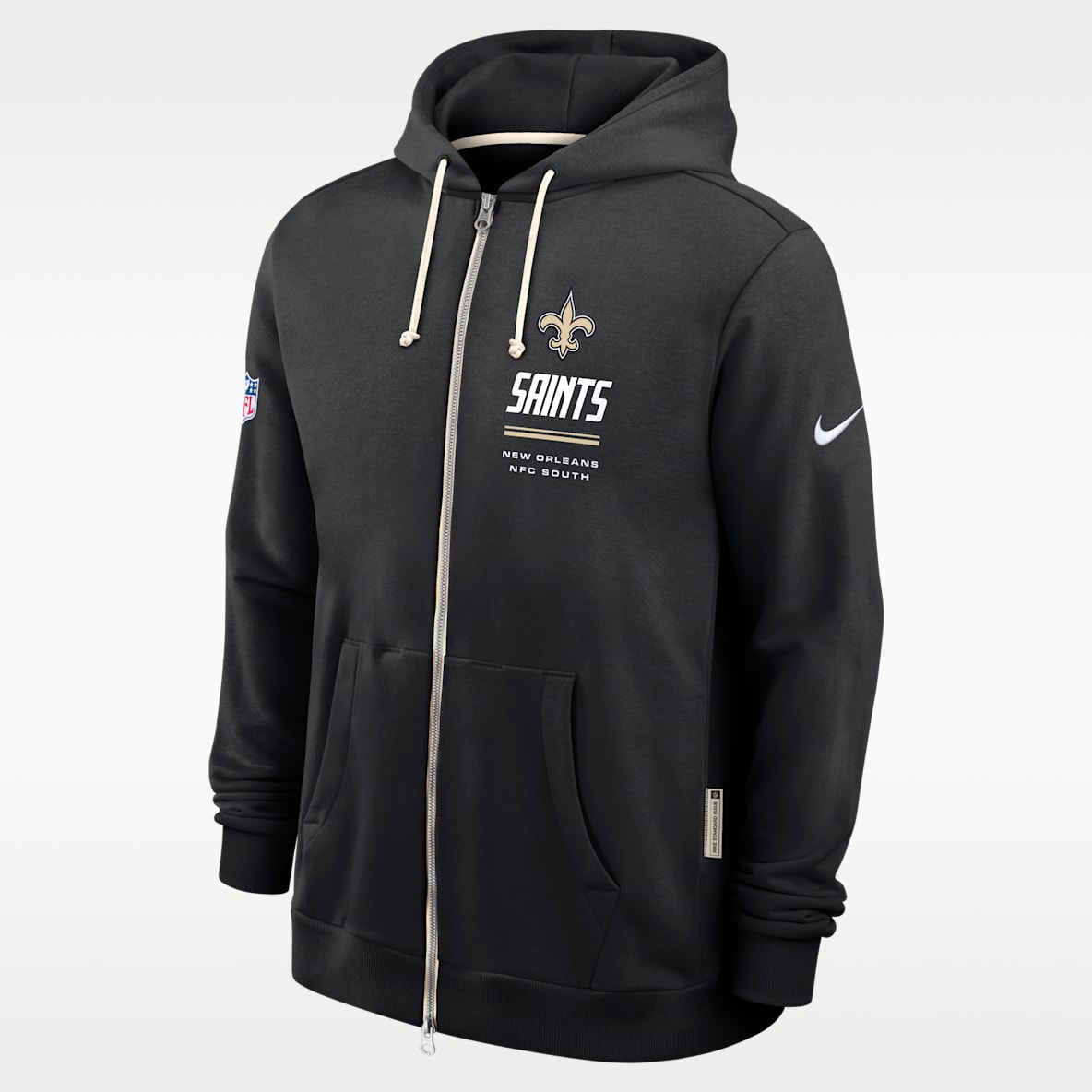 New Orleans Saints Sideline Standard Issue Men's Nike Dri-FIT NFL Full-Zip Hoodie