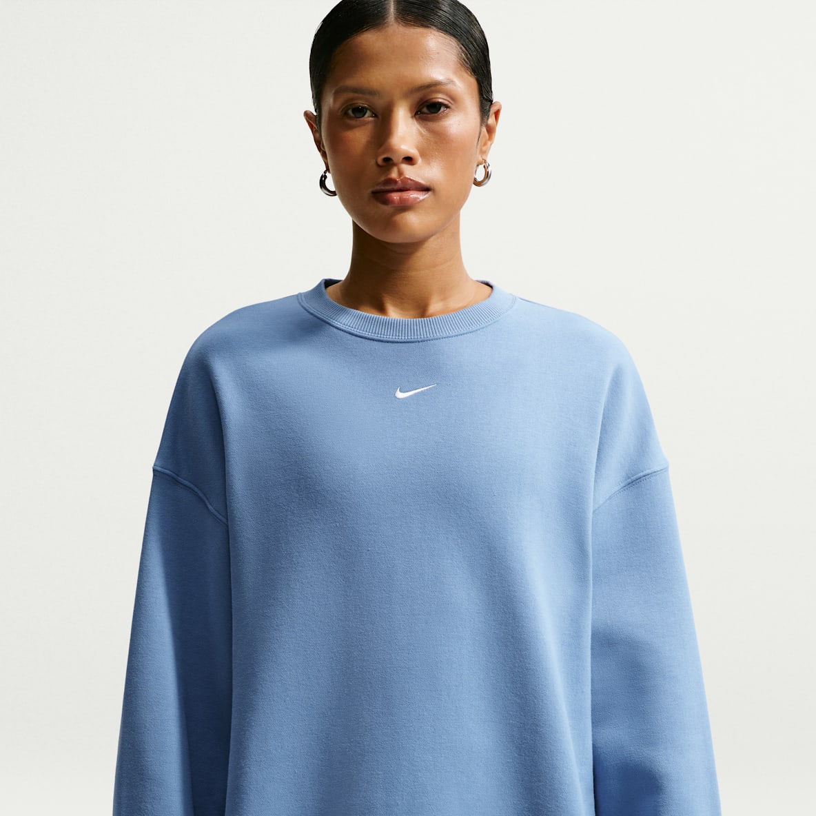 Nike Studio Fleece Orta Kalınlıkta Oversize Kadın Crew Üst