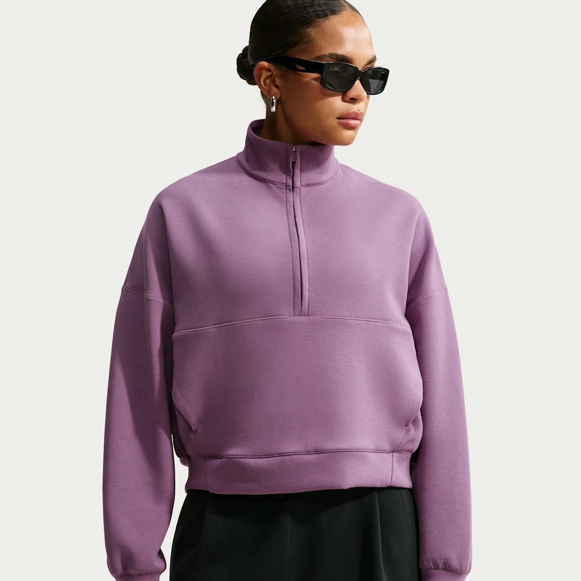 Nike 24.7 ImpossiblySoft Women's Dri-FIT Oversized 1/2-Zip Top