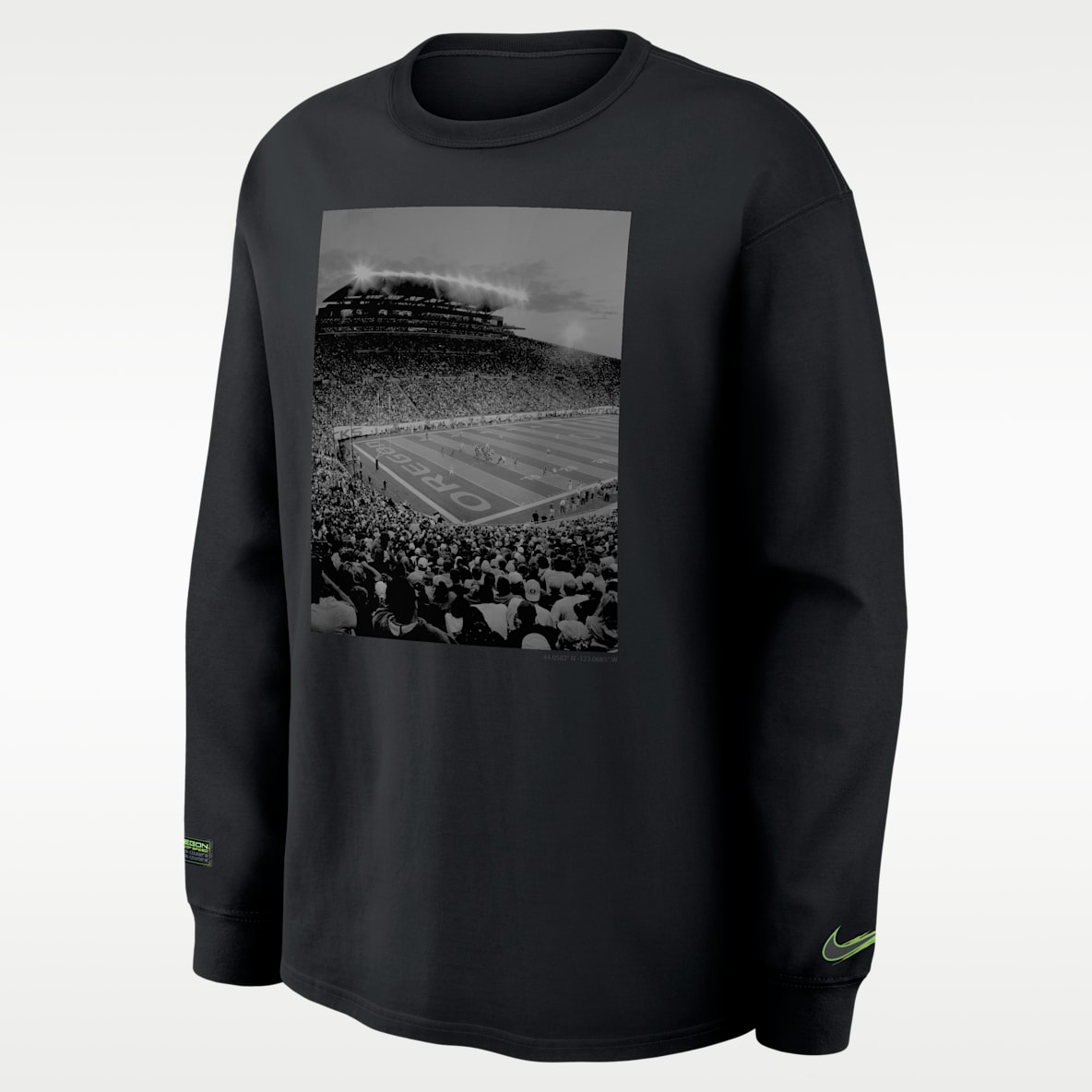 Oregon Legacy Playera de manga larga universitaria Nike para hombre