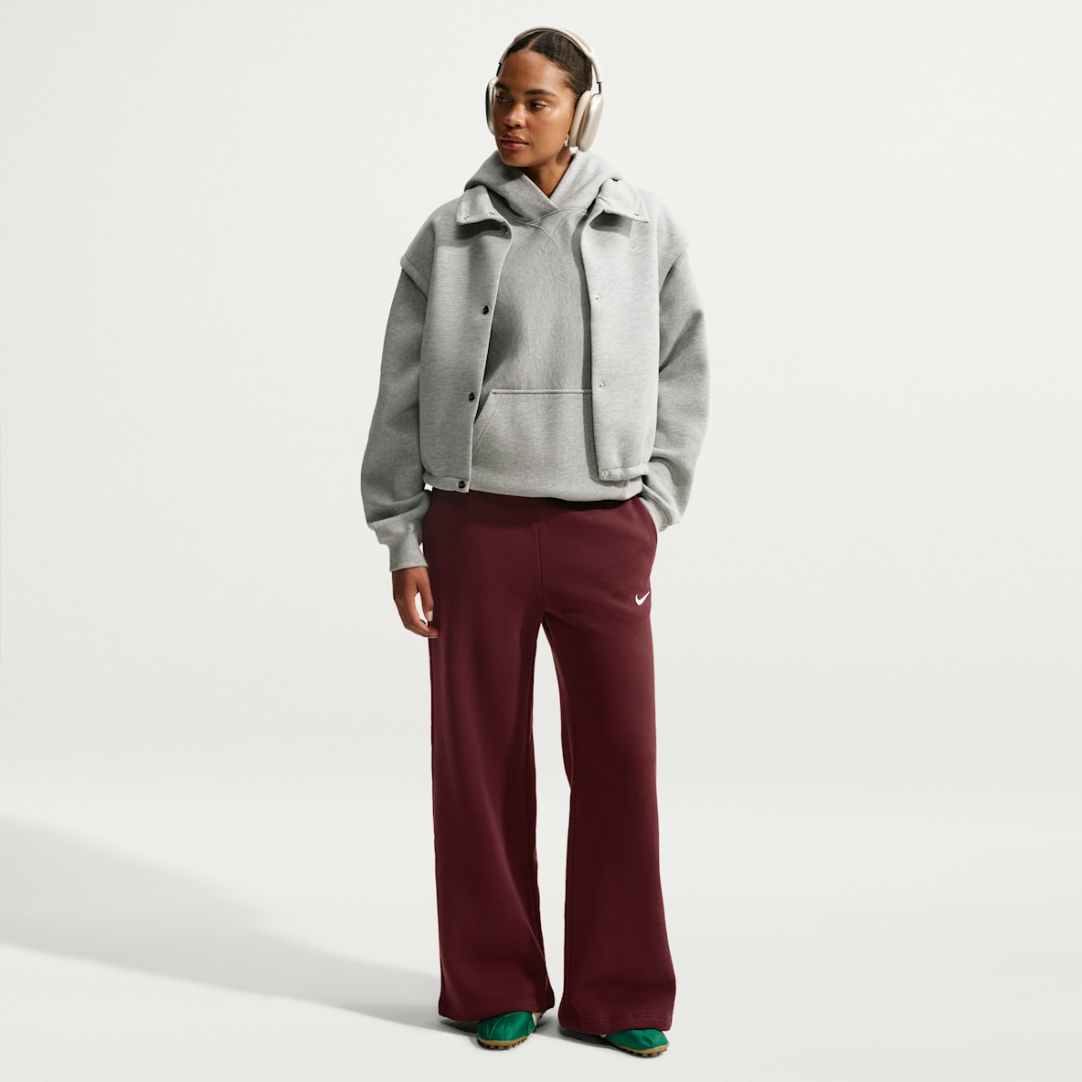 Nike Studio Fleece Medium Weight Women's Mid-Rise Wide-Leg Pants