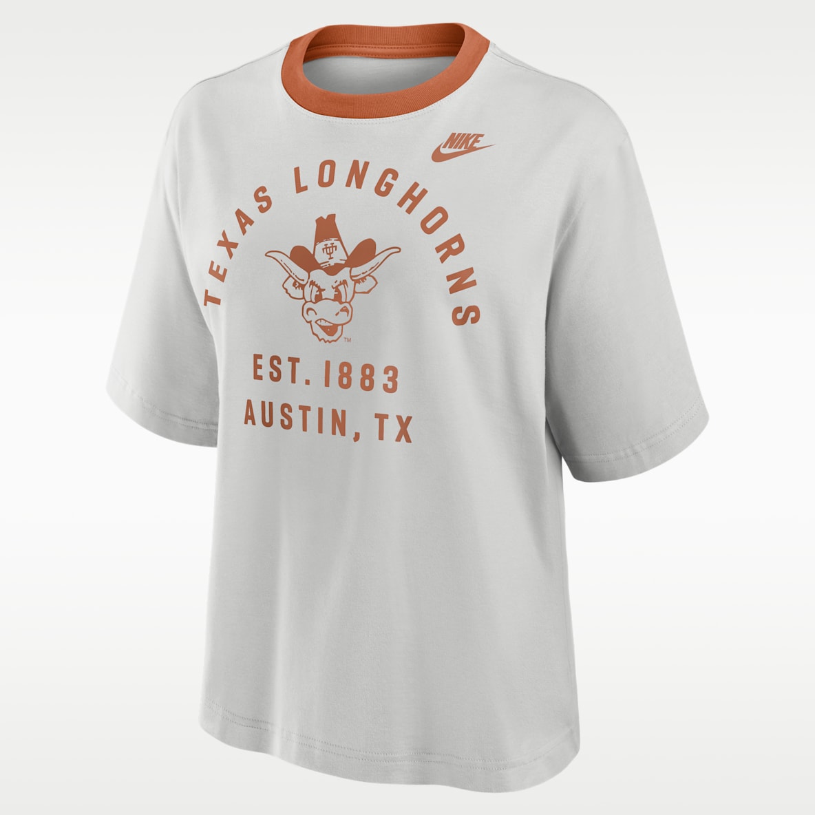 Texas Legacy Arch Script Boxy Women's Nike College T-Shirt