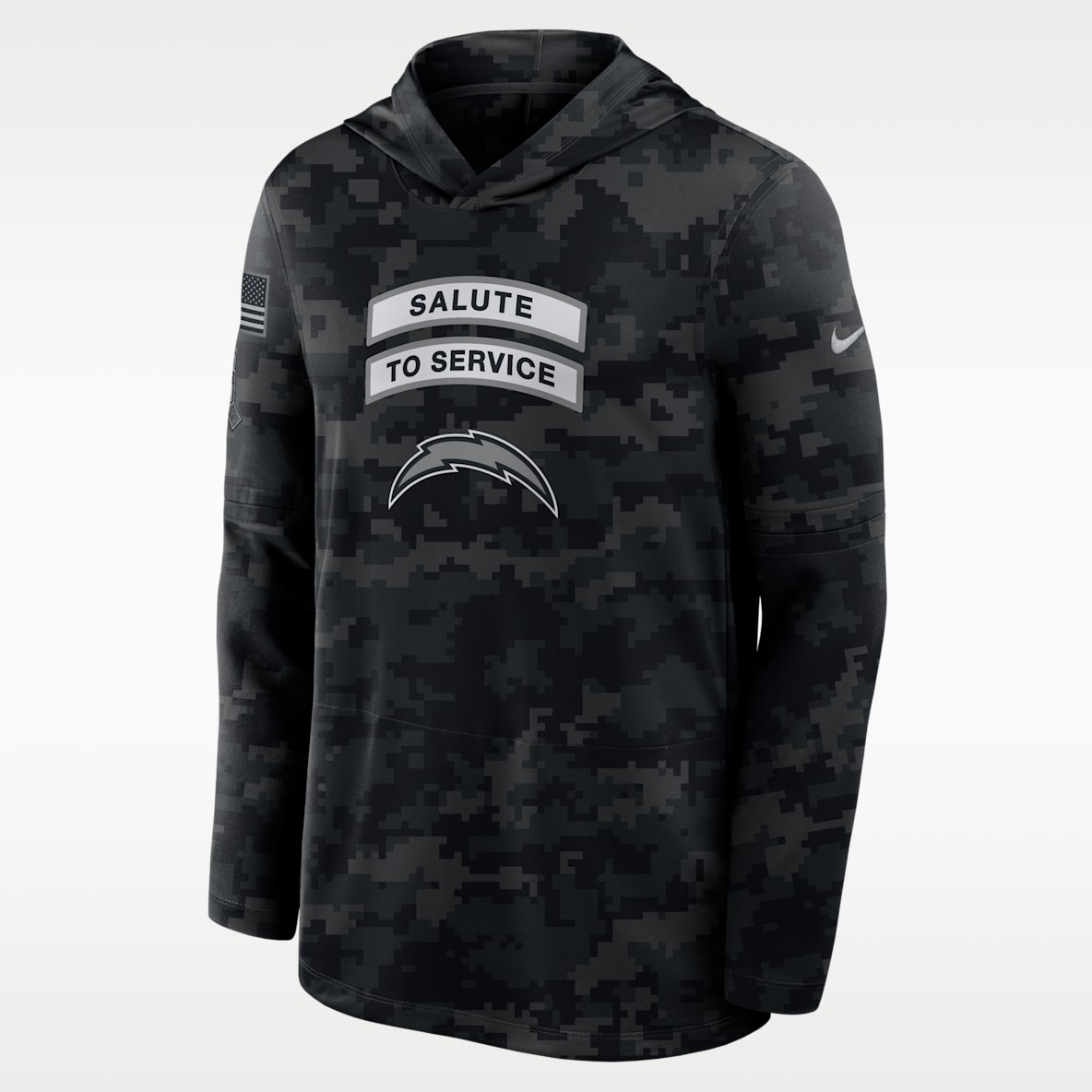 Los Angeles Chargers Salute to Service Sideline Men's Nike Dri-FIT NFL Long-Sleeve Hooded Top