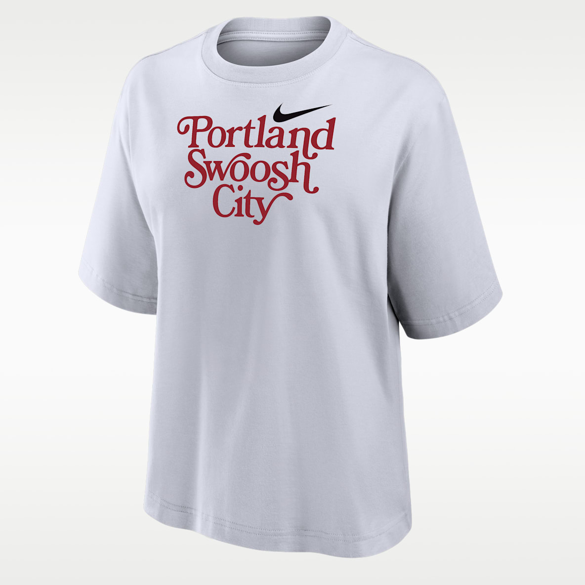 Nike Swoosh Cities Portland Women's Short-Sleeve Boxy T-Shirt