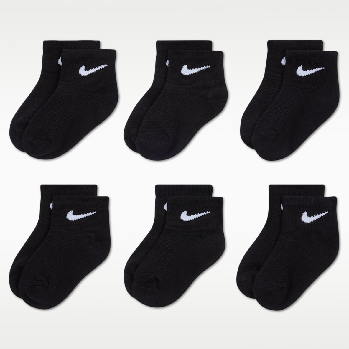 Nike Swoosh Baby Ankle Socks (6 Pairs)