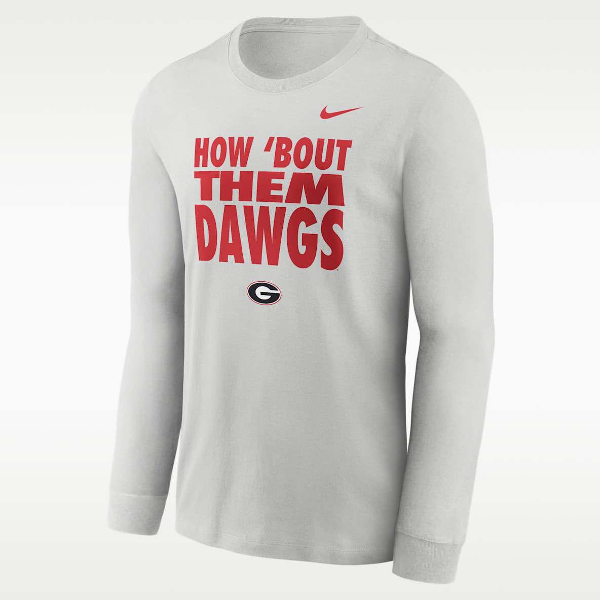 Georgia Sideline Slogan Men's Nike Dri-FIT College Long-Sleeve T-Shirt