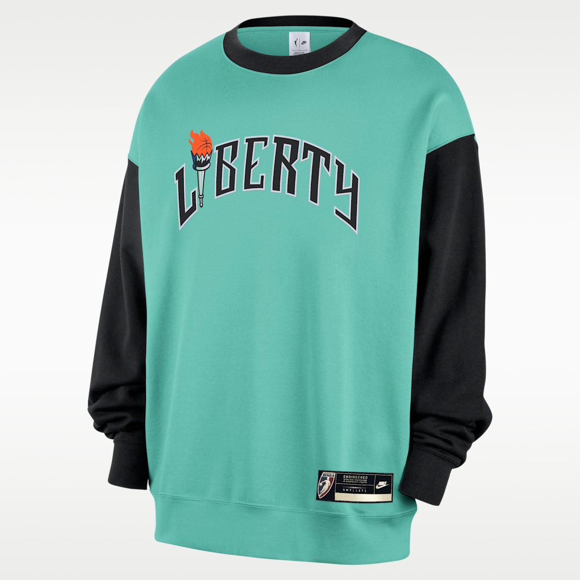 New York Liberty Court Origins Nike Women's WNBA Fleece Crew-Neck Sweatshirt