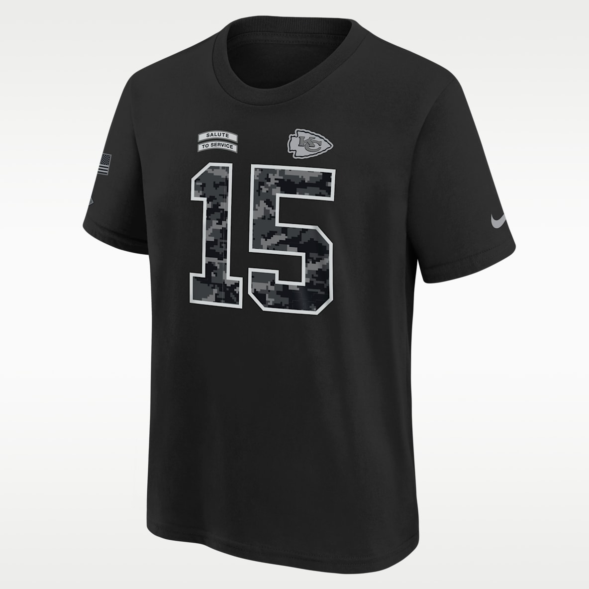 Patrick Mahomes Kansas City Chiefs Salute to Service Big Kids' Nike NFL T-Shirt