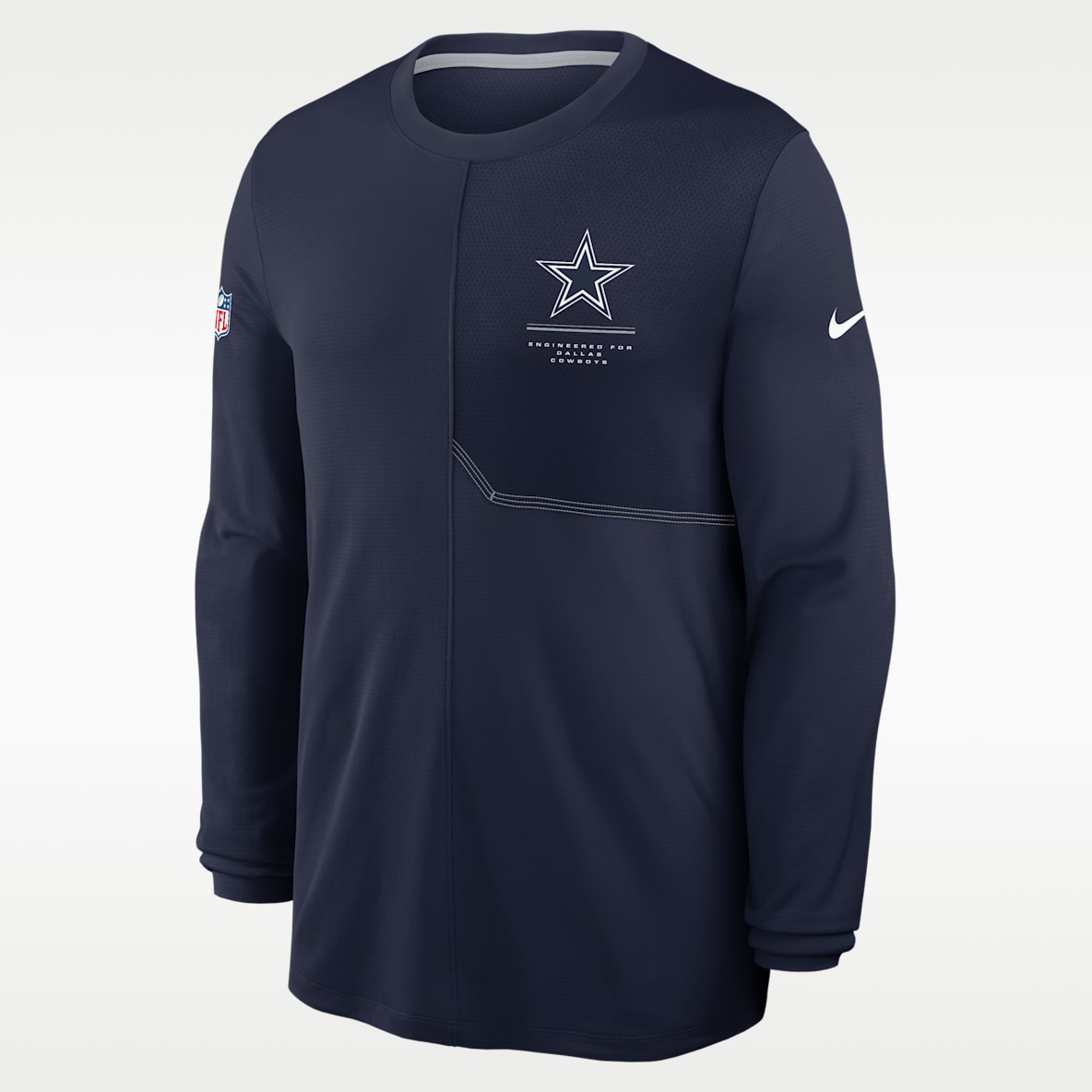 Dallas Cowboys Sideline Coach Playera de manga larga Nike Dri-FIT de la NFL para hombre