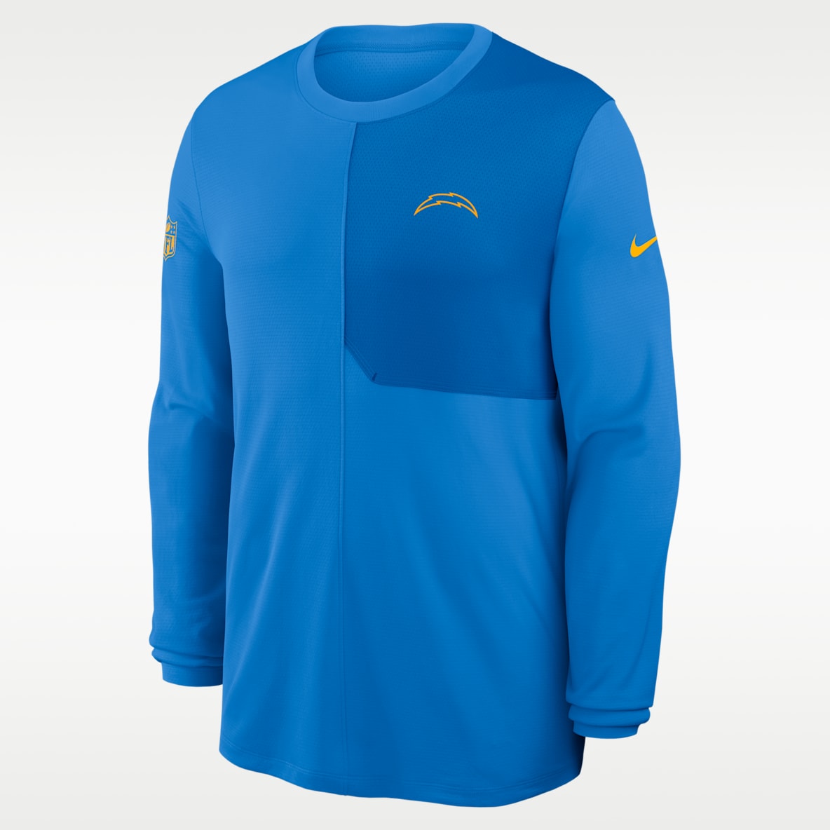 Los Angeles Chargers Sideline Coach Playera de manga larga Nike Dri-FIT de la NFL para hombre