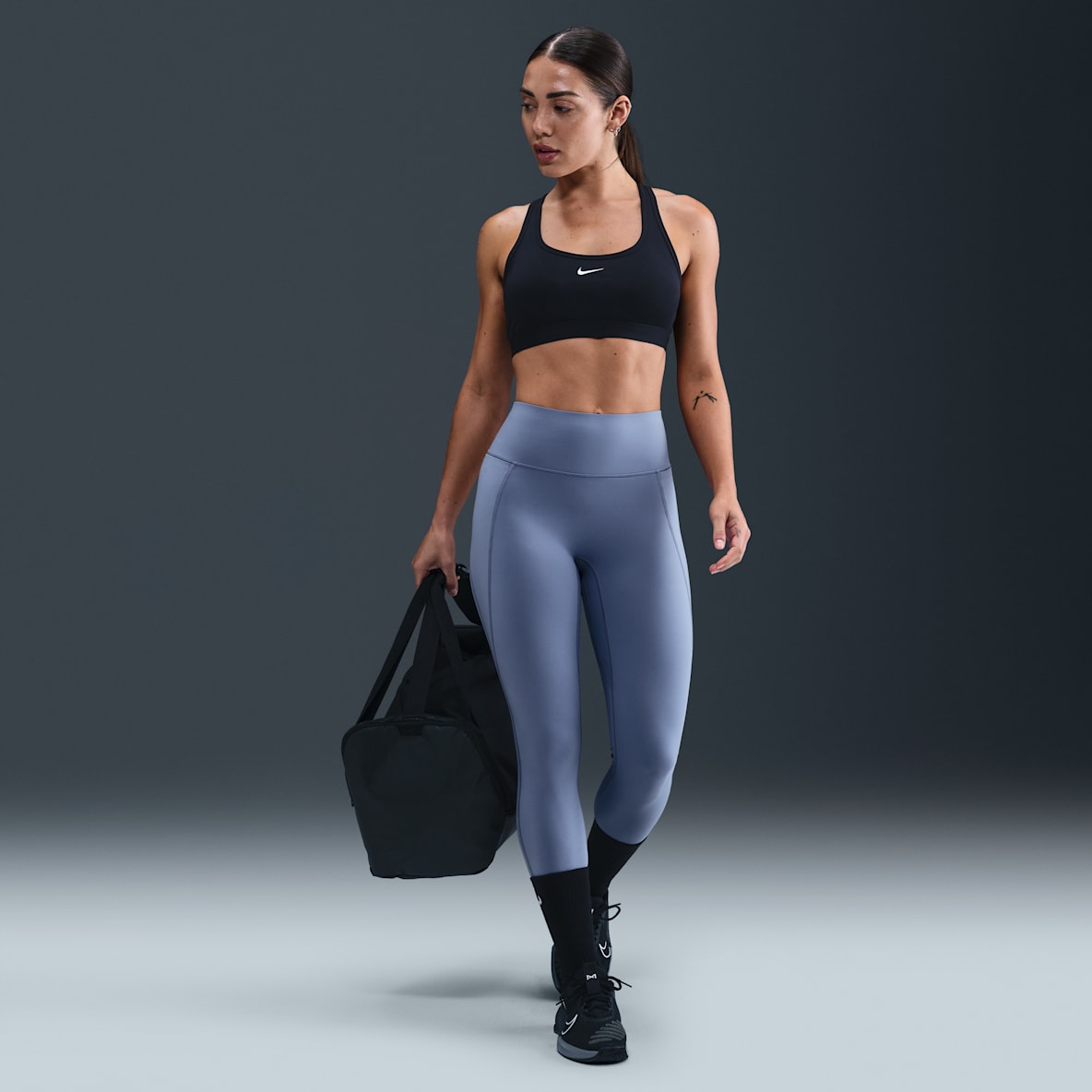 Nike Universa Leggings de cintura alta sin costura delantera de 7/8 para mujer
