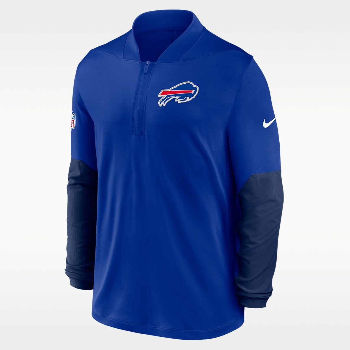 Buffalo Bills Feel The Pressure Men's Nike Dri-FIT NFL 1/2-Zip Top