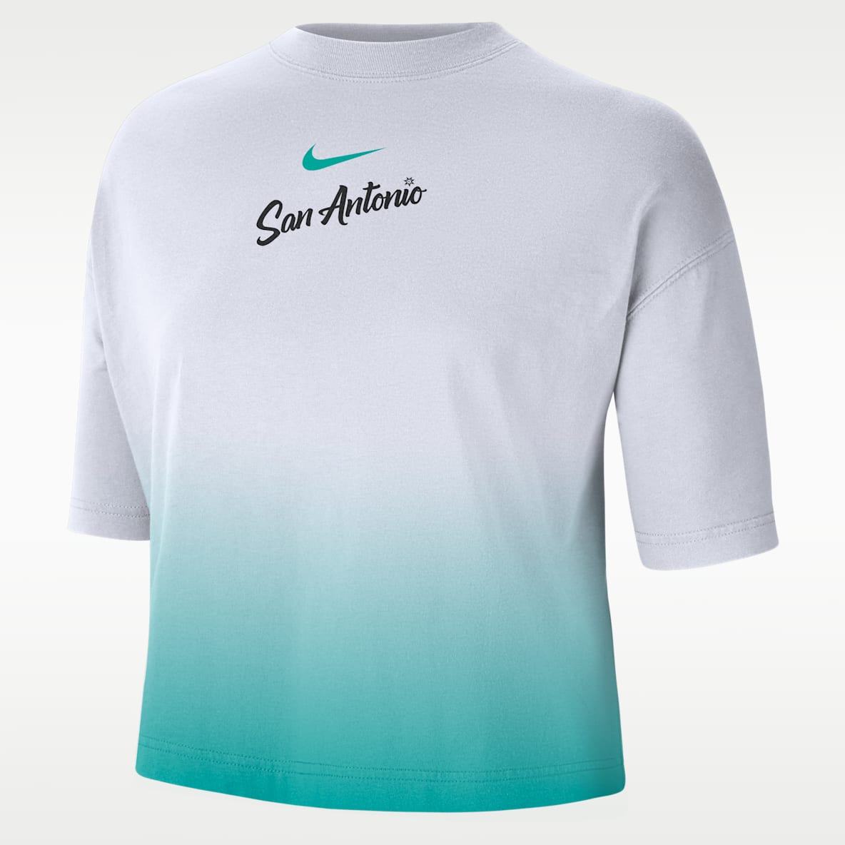 San Antonio Spurs Courtside City Edition Premium Women's Nike NBA Boxy T-Shirt