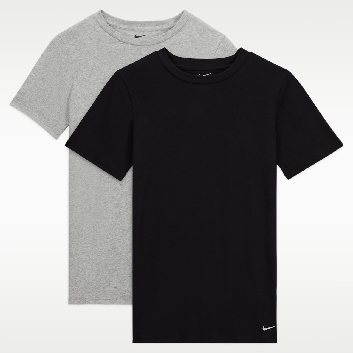 Nike Camisetas interiores de cuello redondo para niños talla grande (paquete de 2)