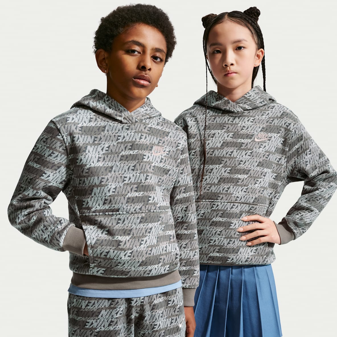 Nike Sportswear Club Fleece Sudadera con gorro sin cierre para niños talla grande