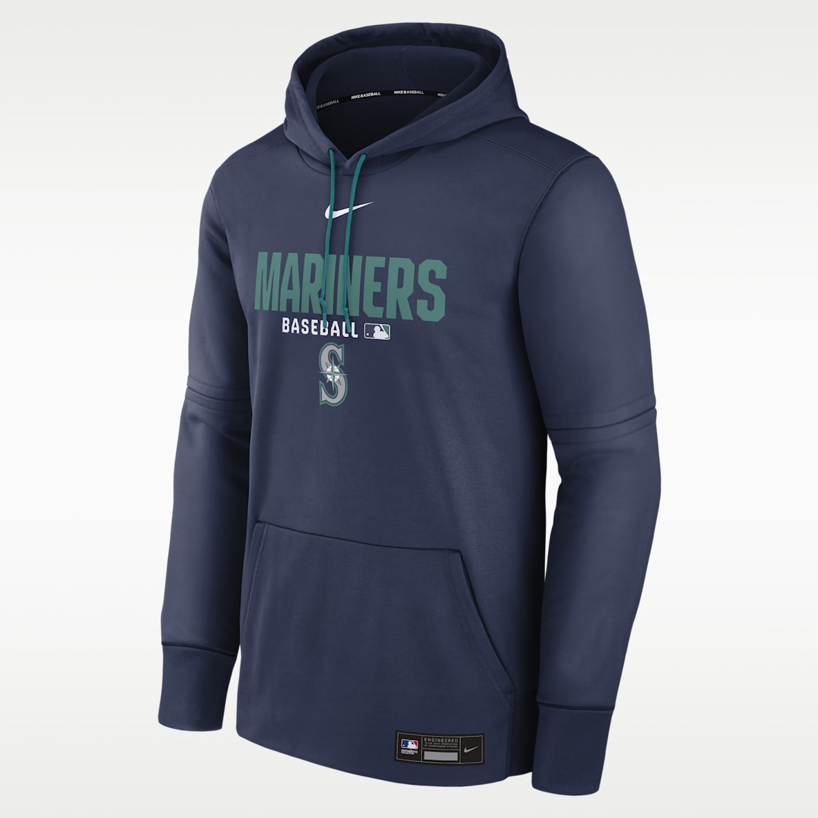 Seattle Mariners Authentic Collection Men's Nike Therma MLB Pullover Hoodie