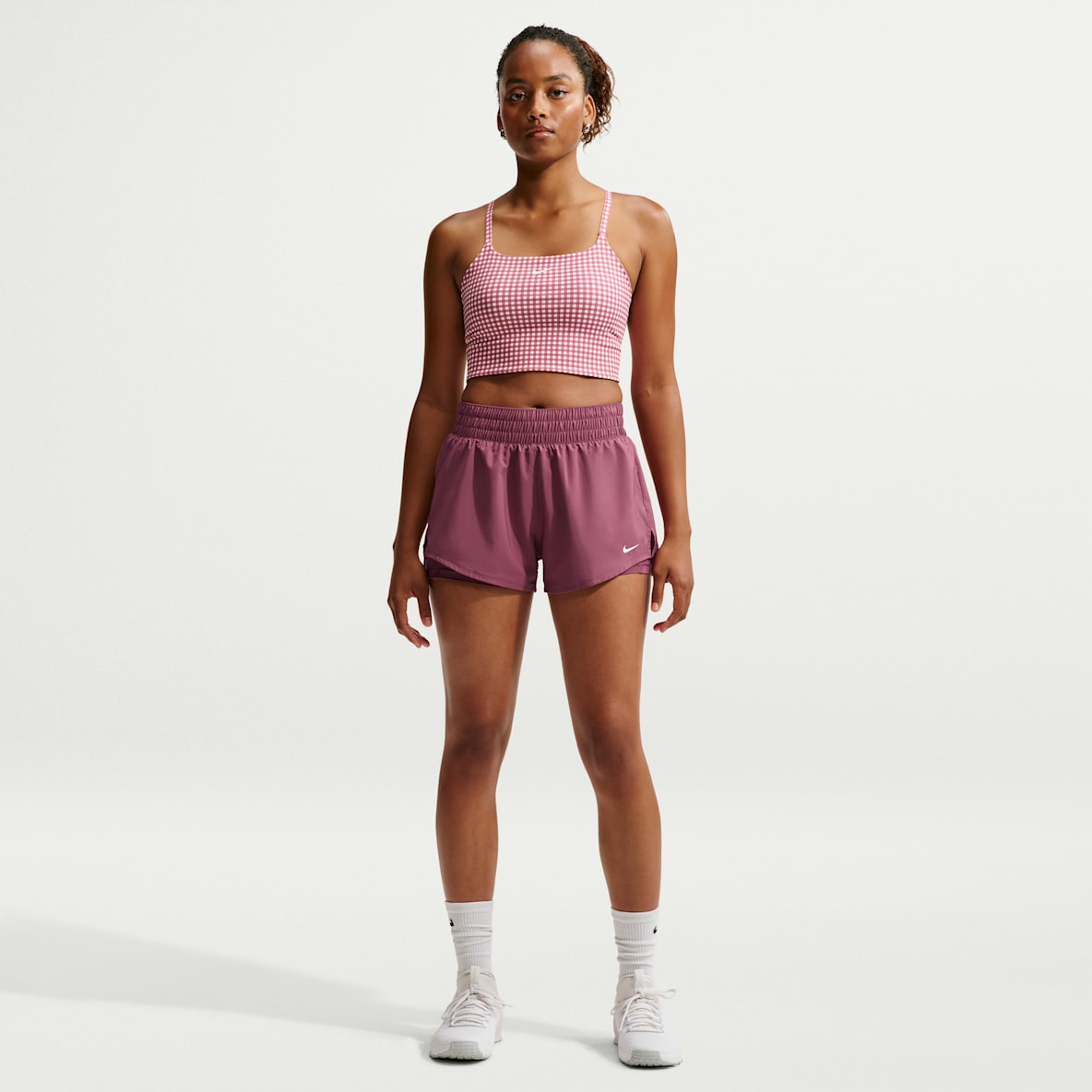 Nike One Shorts Dri-FIT 2 in 1 a vita media 8 cm – Donna