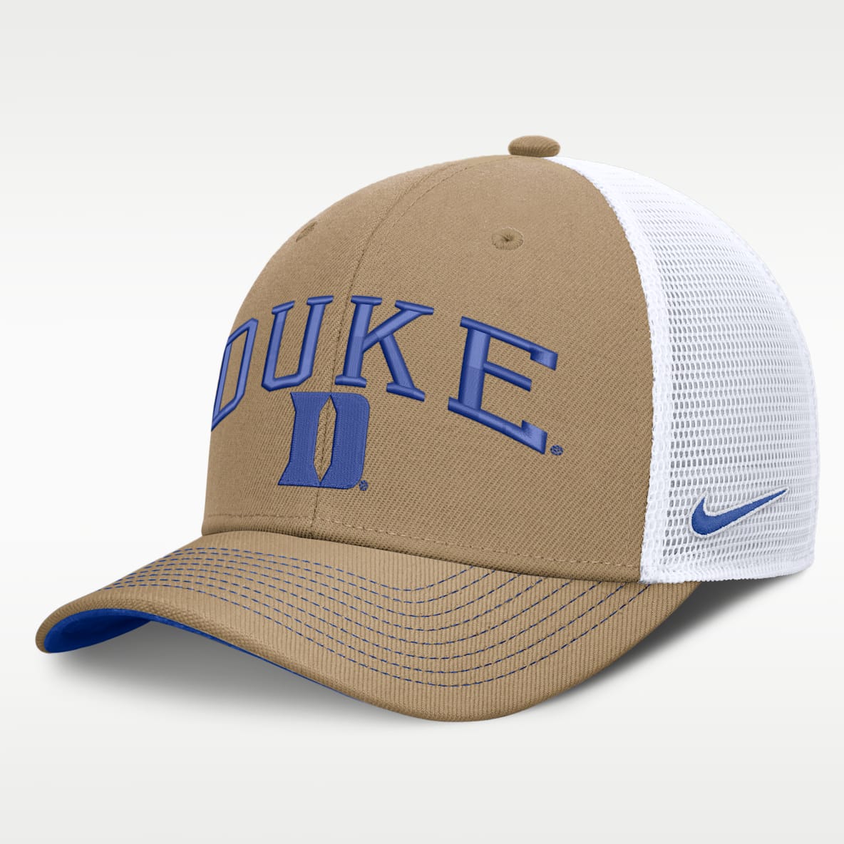 Duke Primetime Arched Men's Nike Dri-FIT College Trucker Adjustable Hat